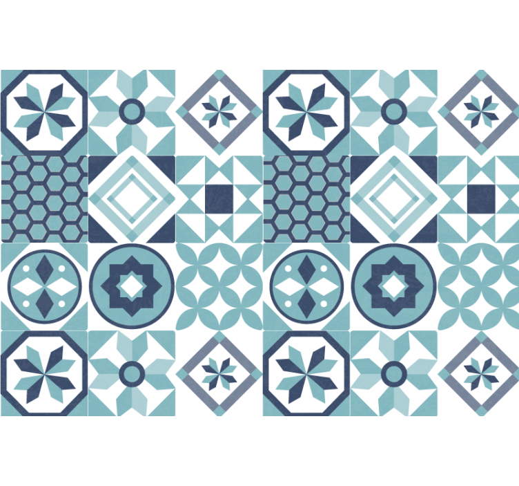 Estor enrollable habitación adornos azul oscuro - TenVinilo