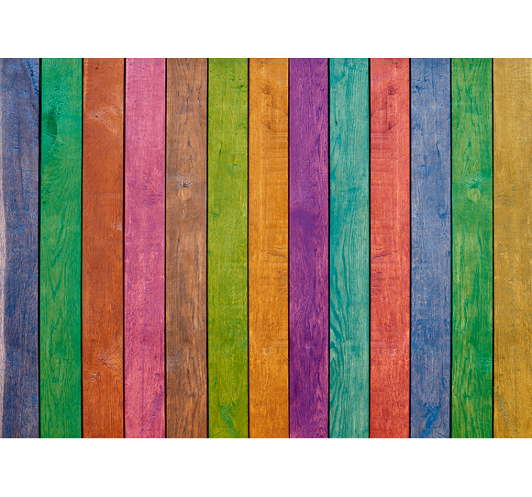 Estor enrollable habitación patrón de madera multicolor - TenVinilo