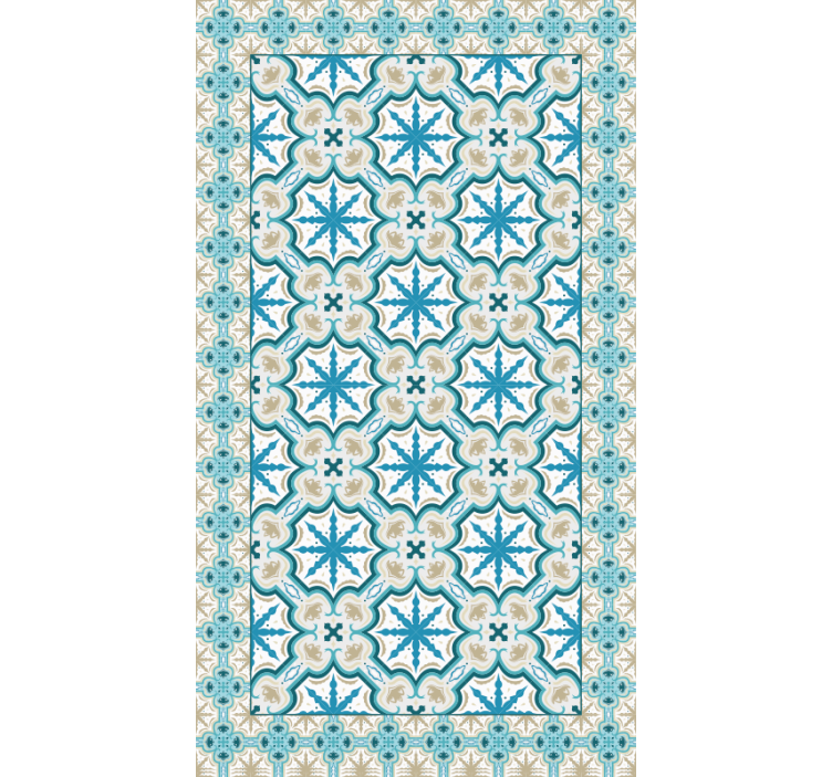 Estor enrollable habitación beija azul y marrón - TenVinilo