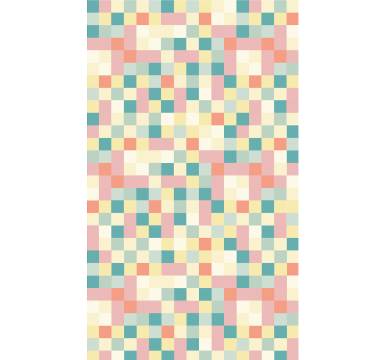 Estor enrollable habitación cuadrados pasteles coloridos - TenVinilo