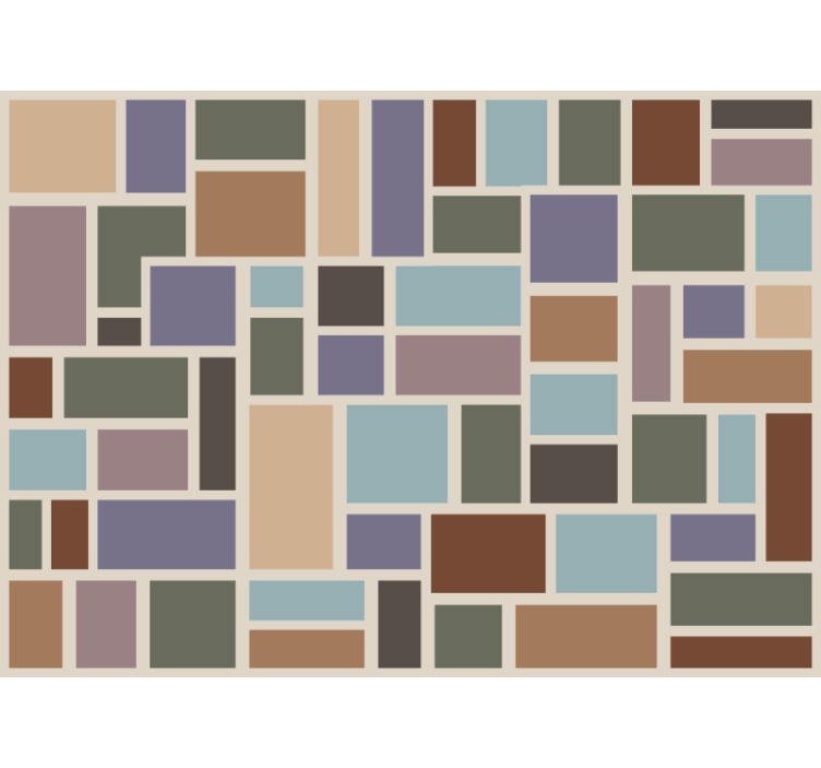 Estor enrollable habitación azulejo moderno colorido - TenVinilo