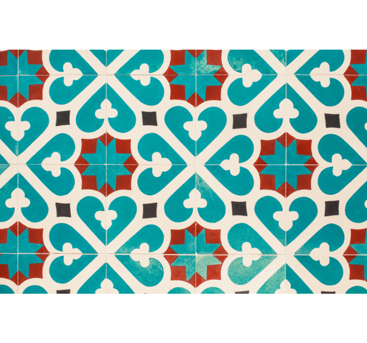 Estor enrollable habitación suelo de baldosas marrones - TenVinilo