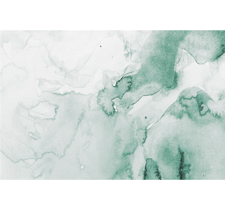 Estor enrollable habitación acuarela blanca y verde - TenVinilo