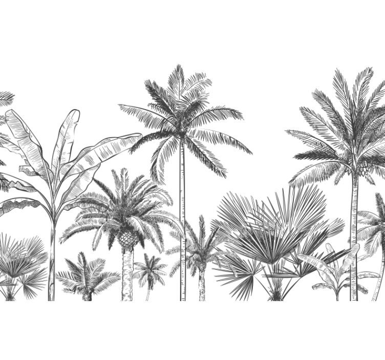 Estor enrollable blanco mural de la jungla - TenVinilo