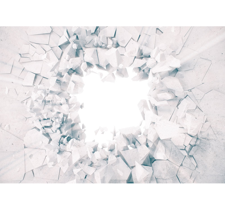 Estor enrollable blanco formas geométricas explosivas - TenVinilo