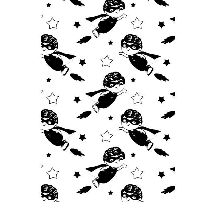 Estor enrollable para bebé patrón de vuelo de superhéroe - TenVinilo