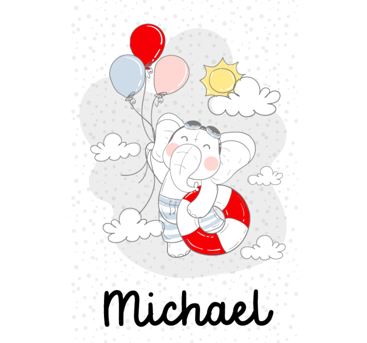 Estor enrollable personalizable elefante ajustable - TenVinilo