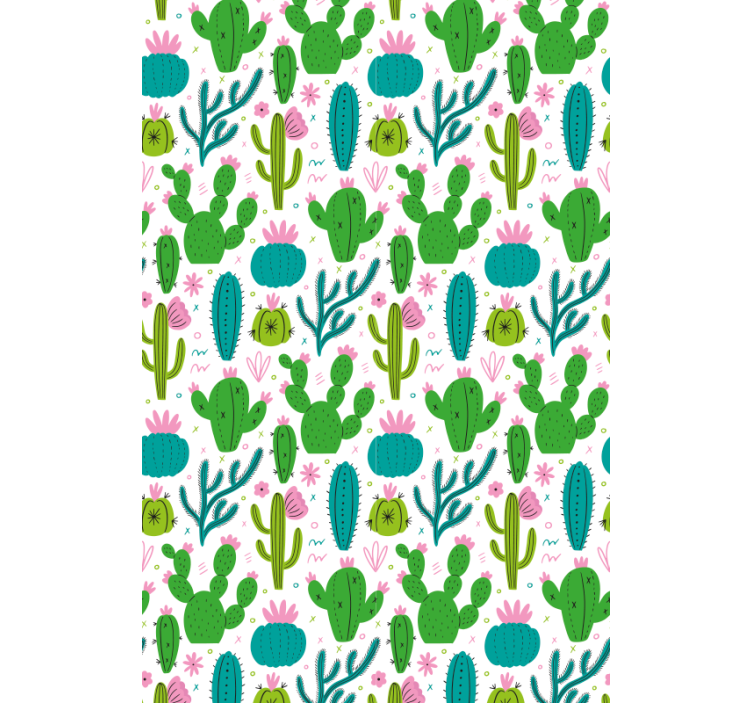 Estor enrollable cactus patrón de ilustración de cactus - TenVinilo