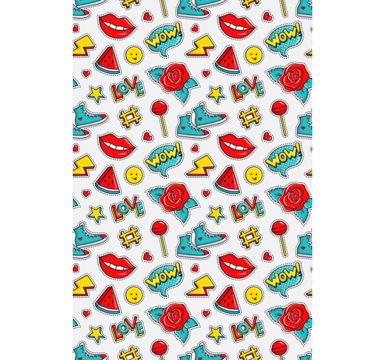 Estor enrollable divertido patrones de la cultura pop - TenVinilo