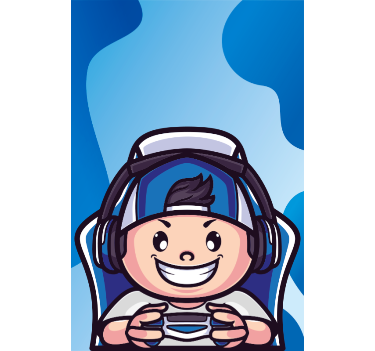 Estor enrollable gamer personaje alegre - TenVinilo