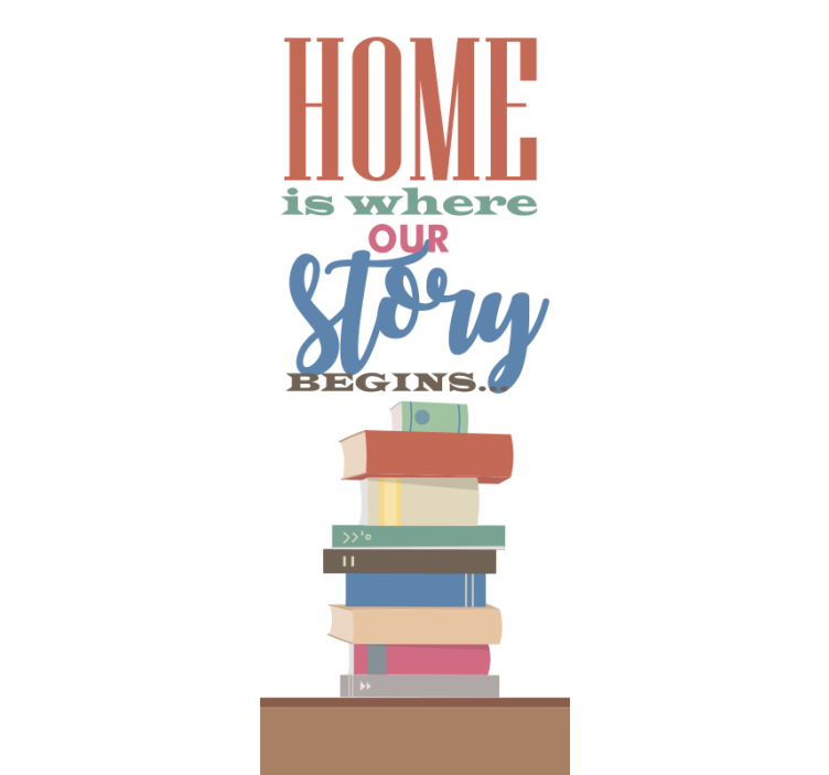 Estor enrollable cocina original frase la historia del hogar - TenVinilo