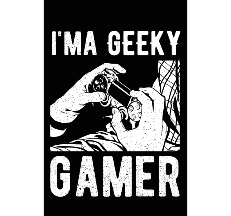 Estor enrollable gamer "I'ma geeky gamer" - TenVinilo