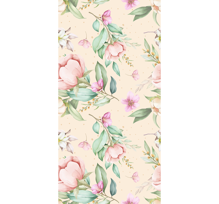 Estor estampado floral estilo primaveral - TenVinilo