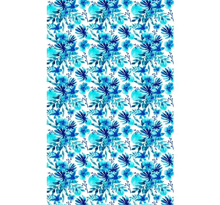 Estor enrollable flores tema azul vivo - TenVinilo