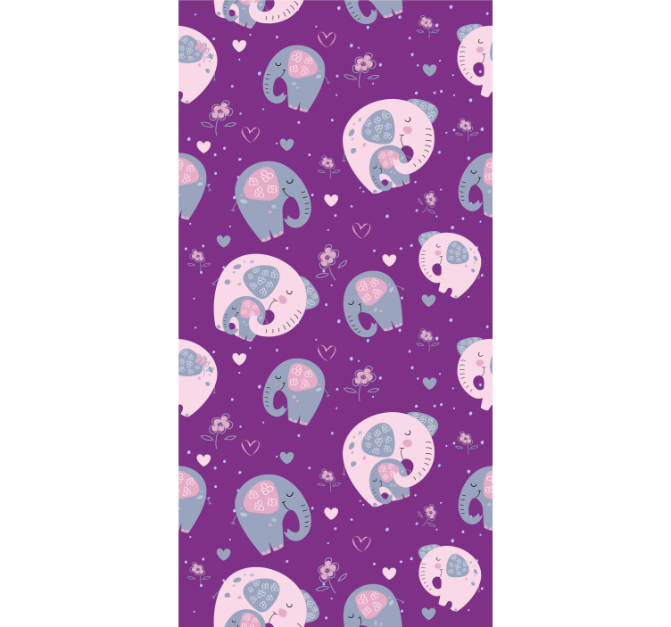 Estor enrollable animales lindo patrón de elefante - TenVinilo