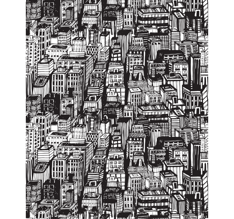 Estor enrollable mapamundi panorámica urbana - TenVinilo