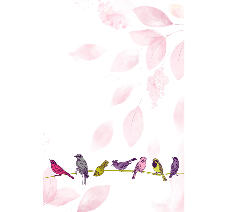 Estor enrollable animales pájaros en la rama - TenVinilo