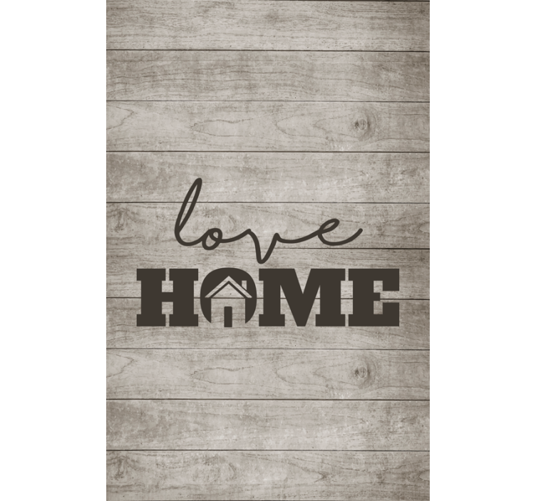 Estor enrollable cocina moderna  frase "love home" - TenVinilo