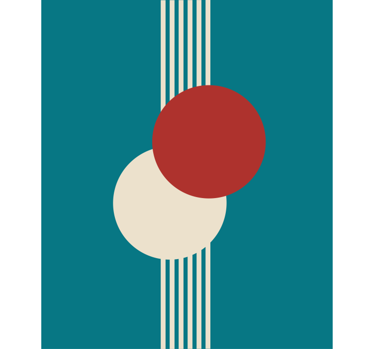 Estor enrollable moderno composición geométrica circular - TenVinilo