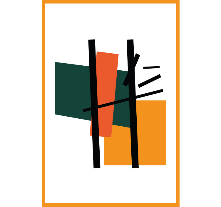 Estor enrollable moderno composición de bloques geométricos - TenVinilo