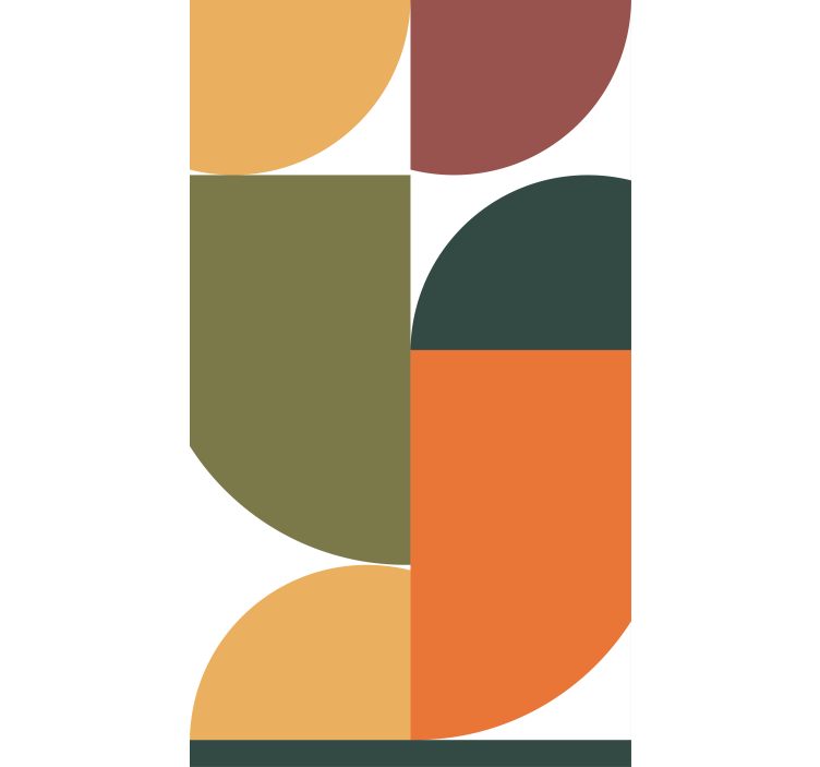 Estor enrollable moderno fusión de formas geométricas - TenVinilo