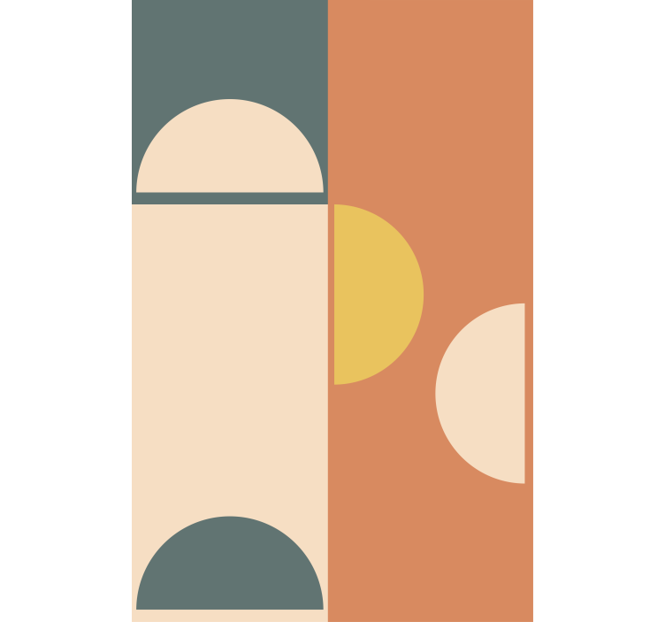 Estor enrollable moderno patrón de círculo geométrico - TenVinilo