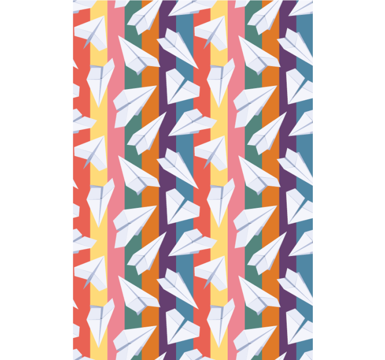 Estor enrollable divertido vuelo de aviones de papel - TenVinilo