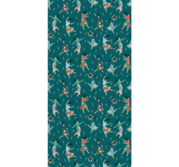 Estor enrollable original patrón de mujeres bailando - TenVinilo