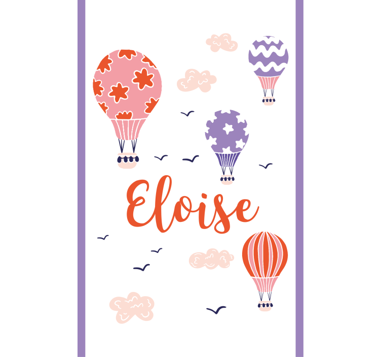 Estor enrollable infantil globos aerostáticos personalizados - TenVinilo