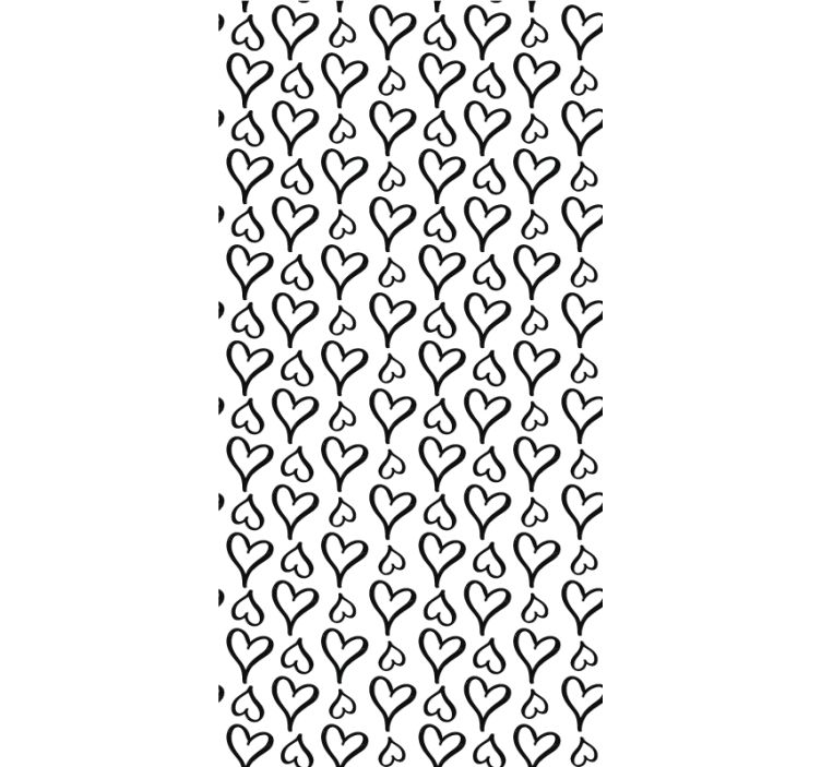 Estor enrollable románticos corazones blancos y negros - TenVinilo