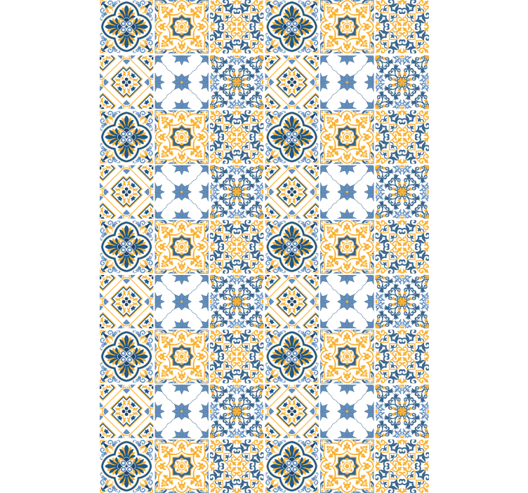 Estor enrollable textura patrones de mosaicos intrincados - TenVinilo