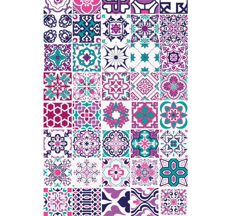 Estor enrollable textura patrón de mosaico geométrico - TenVinilo