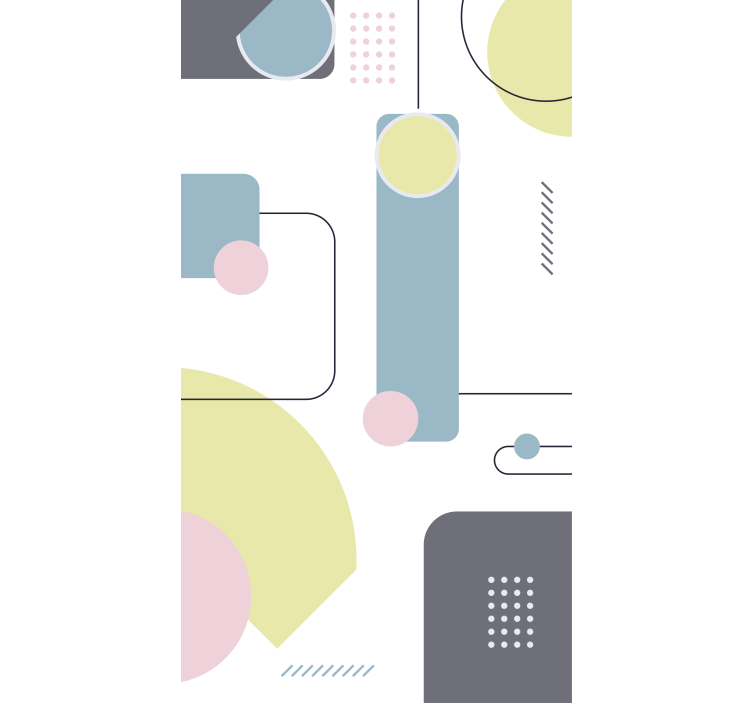 Estor enrollable moderno juego de formas geométricas - TenVinilo