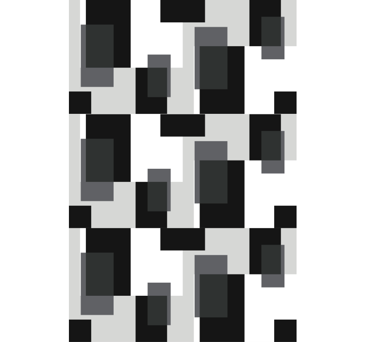 Estor enrollable salón bloques blancos y negros - TenVinilo