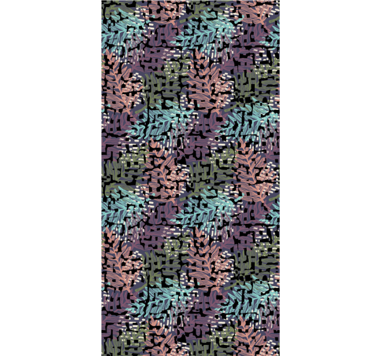 Estor enrollable flores diseño con estampado de follaje - TenVinilo