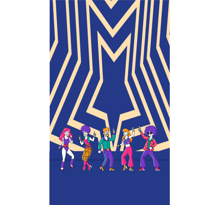 Estor enrollable divertido ambiente de baile disco - TenVinilo