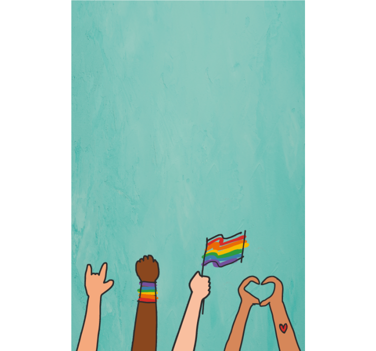 Estor enrollable manos orgullosas exhibidas - TenVinilo