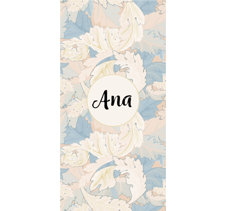 Estor enrollable salón motivo botánico con nombre - TenVinilo