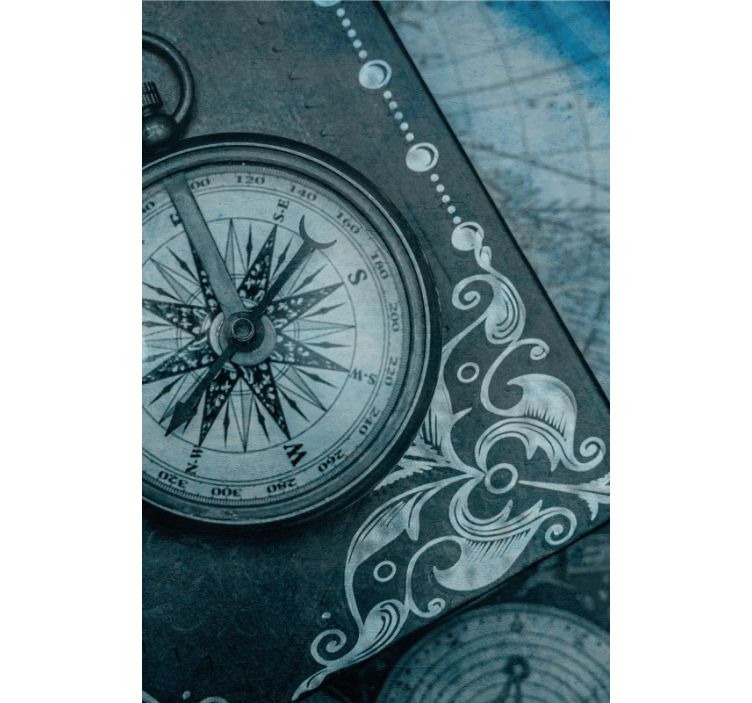 Estor enrollable elementos de diseño de brújula - TenVinilo