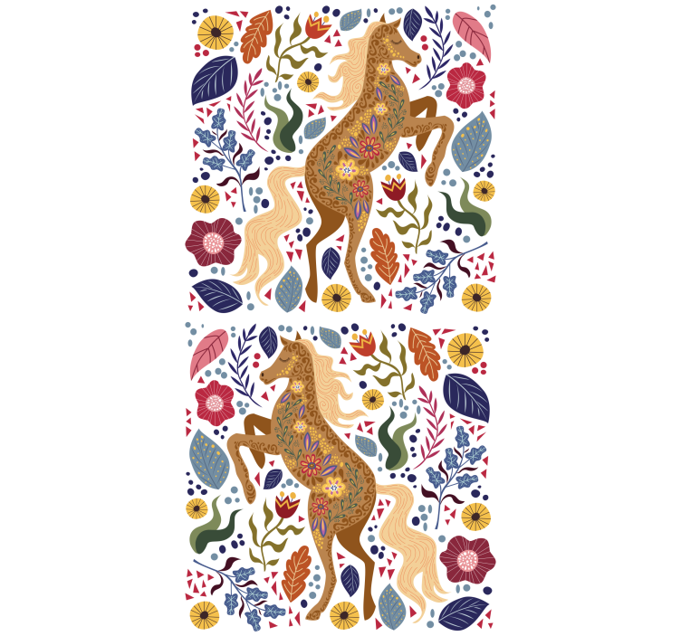 Estor enrollable animales silueta majestuosa de caballo - TenVinilo