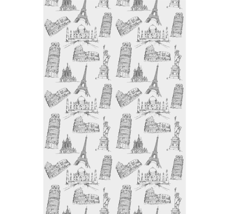 Estor enrollable original siluetas de lugares emblemáticos - TenVinilo