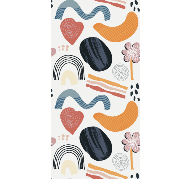 Estor enrollable dibujo formas abstractas pastel - TenVinilo