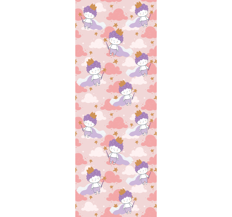 Estor enrollable infantil princesas adorables y nubes - TenVinilo