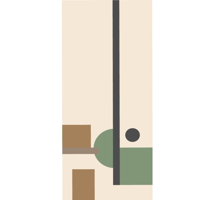 Estor enrollable moderno composición abstracta geométrica - TenVinilo