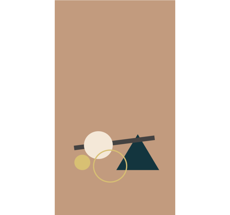 Estor enrollable moderno equilibrio de formas geométricas - TenVinilo