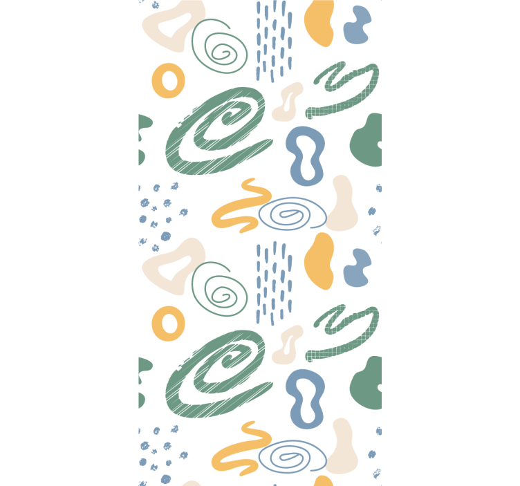 Estor enrollable moderno formas abstractas pintadas - TenVinilo