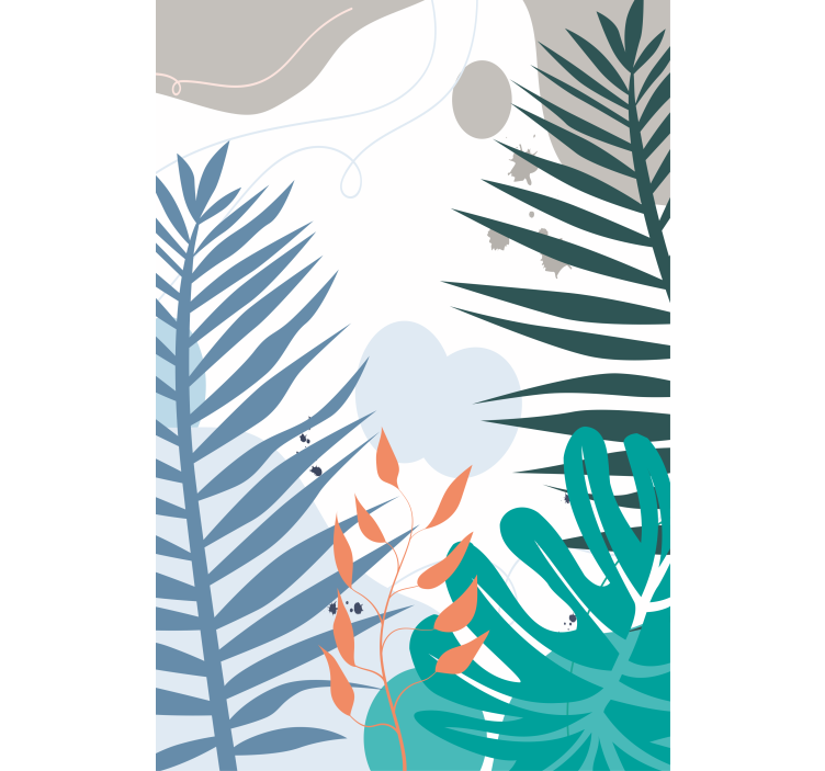 Estor habitación matrimonio Coloridas hojas tropicales - TenVinilo