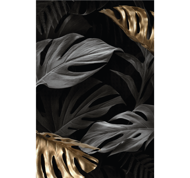 Estor enrollable elegante grandes hojas tropicales - TenVinilo