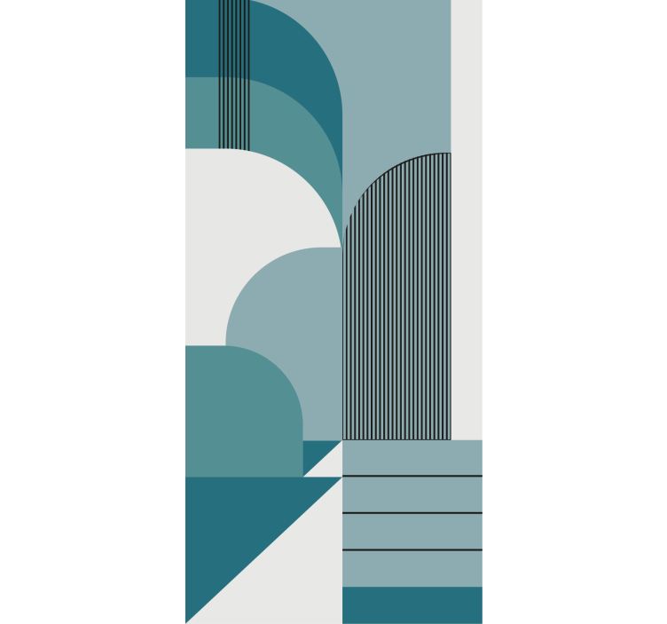 Estor enrollable originale patrones de arco azul - TenVinilo