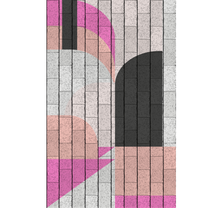 Estor enrollable moderno patrón de arquitectura geométrica - TenVinilo